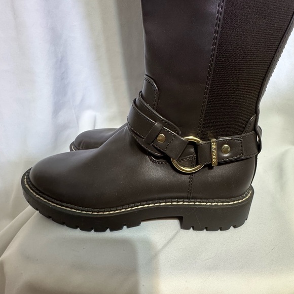 New Tommy Hilfiger Women’s Jiola Lug Sole Knee High Brown Riding Boot Size 6M - Picture 12 of 16
